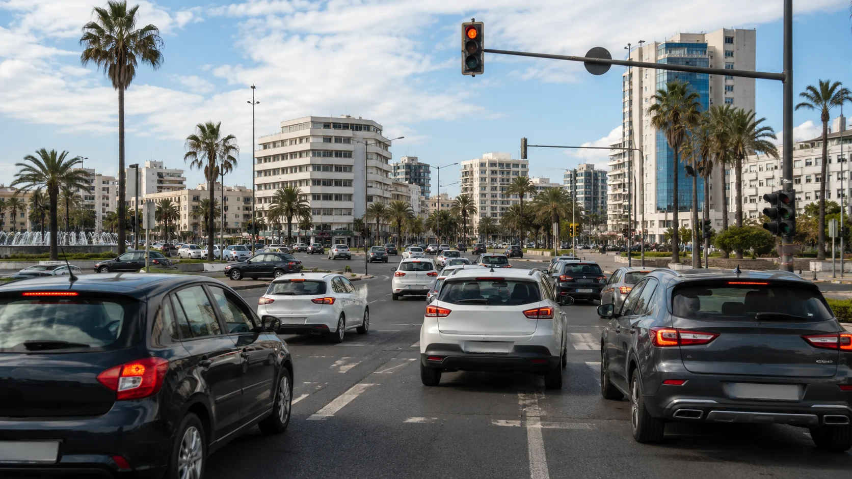 Conduzir em rotatórias em Casablanca